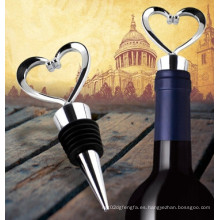 Regalos de promoción para el vino, corazón amoroso tapón de la botella de vino